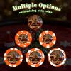 12 Grams Perfessional Customized Clay Poker Chips 30-500 PCS Personalized Casino Chips with Logo & Design 40MM Custom Casino Chips for Christmas Wedding Gifts (A, Orange) view 3