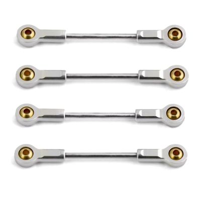Compatible with Kyosho for MINI-Z 1/18 1/24 RC Car Upgrade Parts Accessories 4pcs Metal for Chassis Suspension Link Rod Pull RC Car Accessories