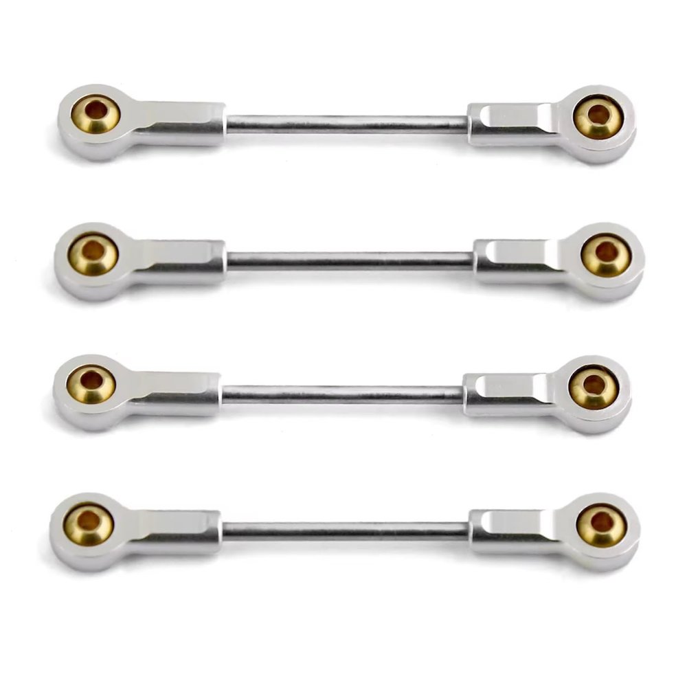 Compatible with Kyosho for MINI-Z 1/18 1/24 RC Car Upgrade Parts Accessories 4pcs Metal for Chassis Suspension Link Rod Pull RC Car Accessories