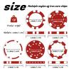 12 Grams Perfessional Customized Clay Poker Chips 30-500 PCS Personalized Casino Chips with Logo & Design 40MM Custom Casino Chips for Christmas Wedding Gifts (A, Red) view 4