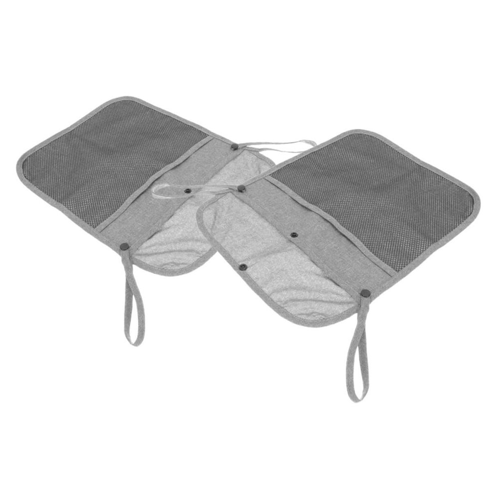 Abaodam 2pcs Stroller Hanging Organizer Mesh Bags Side Storage for Essentials Convenient Outdoor Use Gray