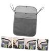 Abaodam 2pcs Stroller Hanging Organizer Mesh Bags Side Storage for Essentials Convenient Outdoor Use Gray view 3