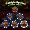 12 Grams Perfessional Customized Clay Poker Chips 30-500 PCS Personalized Casino Chips with Logo & Design 40MM Custom Casino Chips for Christmas Wedding Gifts (D, Blue) view 2