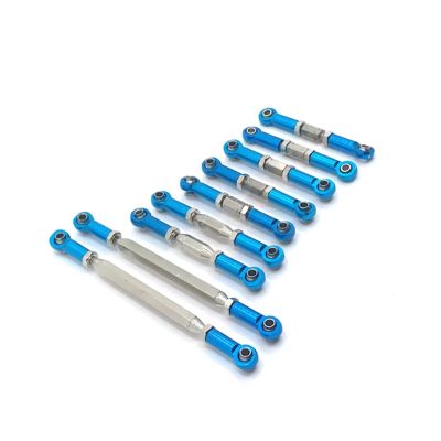 RC Car Accessories For WLtoys 12427 12429 12428 12423 FY01 FY02 FY03 Metal Adjustable Linkage RC Car Parts Accessories And Upgrades Replacement Repair(Blue)