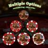 12 Grams Perfessional Customized Clay Poker Chips 30-500 PCS Personalized Casino Chips with Logo & Design 40MM Custom Casino Chips for Christmas Wedding Gifts (D, Red) view 3