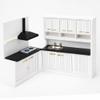 1/12 Scale Doll House Kitchen Cabinet - Miniature Mini Table with Stove Sink Cabinet, Mini Wooden Dining Room Furniture Accessories, Decoration for Dollhouse Accessory view 1