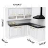 1/12 Scale Doll House Kitchen Cabinet - Miniature Mini Table with Stove Sink Cabinet, Mini Wooden Dining Room Furniture Accessories, Decoration for Dollhouse Accessory view 2