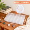 2 Pack Rock Collection Box, 36 Grids Rock Display Case with Adjustable Dividers, Clear Plastic Box Ideal for Rock Collection, Suitable for Crystal, Gemstone, Fossil, Seashells, Jewelry, Beads, Crafts view 3