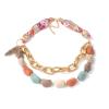 Bohemian Ribbon Geometric Bead Pendant Necklace,multicolored,49+7cm view 1
