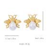 3.1 * 3cm Baroque Imitation Pearl Insect Retro Earrings ,golden,3.1 * 3cm view 3