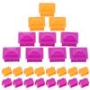 Abaodam 40pcs Rich Man Board Game Houses Replacement Pieces Game Tokens with Bright Orange and Purple Colors Polished Texture for Easy Grip and Play for Parties and Family Fun view 1
