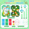 Gemscream 2 Set 3 in 1 St. Patrick's Day Bean Bag Toss with Bean Bags Easter Bunny Portable PVC Framed Cornhole Outdoor Balls Rings Toss Gift for Family Party Supplies Yard Activities view 3