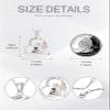 Dorunmo 2 Cat Necklace 925 Sterling Silver Cat Heart Pendant Necklace Cute Animal Jewelry Gifts for Women Sister Mom Wife Lovers view 2