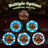 12 Grams Perfessional Customized Clay Poker Chips 30-500 PCS Personalized Casino Chips with Logo & Design 40MM Custom Casino Chips for Christmas Wedding Gifts (E, Light Blue) view 2