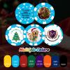 12 Grams Perfessional Customized Clay Poker Chips 30-500 PCS Personalized Casino Chips with Logo & Design 40MM Custom Casino Chips for Christmas Wedding Gifts (E, Light Blue) view 3