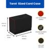 Boltquan Tarot Card Storage Box  PU Leather Deck Organizer with Red Interior & Magnetic Closure  Holds 4 Tarot Card Cases or 400+ Tarot Cards  Black Exterior  10.5  14.5  23.5 cm / 4.15.79.3in view 3
