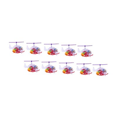 Abaodam 10pcs Wind-up Helicopter for Bulk Plastic Clockwork Playthings Party Favors Carnival Prizes School Activity Gifts for Boys Random Color