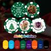 12 Grams Perfessional Customized Clay Poker Chips 30-500 PCS Personalized Casino Chips with Logo & Design 40MM Custom Casino Chips for Christmas Wedding Gifts (B, Green) view 2