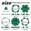 12 Grams Perfessional Customized Clay Poker Chips 30-500 PCS Personalized Casino Chips with Logo & Design 40MM Custom Casino Chips for Christmas Wedding Gifts (B, Green) view 4