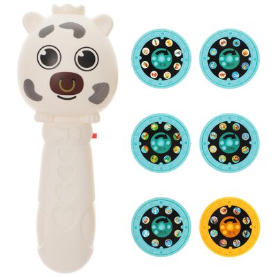 Abaodam Projection Flashlight with Slide Cards Educational Bedtime Story Projector Torch for Early Learning and Fun Creative Handheld Projector Light Random Color