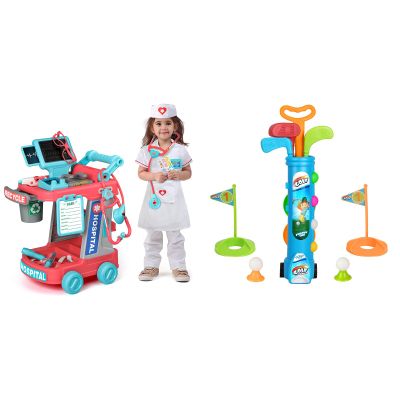 Liberry Toys for 2 3 4 Year Old Boys Girls Christmas Birthday Gift, Kids Doctor Play Set and Toddler Golf Clubs Set