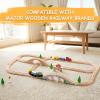 SainSmart Jr. 9 Pcs Wooden Train Track Expansion with Bridge, Wood Train Track Pieces Compatible with Thomas, Brio, Chuggington Sturdy Hardwood for Long-Lasting Play, Ideal Gift for Kids 3-7 view 2