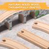 SainSmart Jr. 9 Pcs Wooden Train Track Expansion with Bridge, Wood Train Track Pieces Compatible with Thomas, Brio, Chuggington Sturdy Hardwood for Long-Lasting Play, Ideal Gift for Kids 3-7 view 3