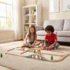 SainSmart Jr. 9 Pcs Wooden Train Track Expansion with Bridge, Wood Train Track Pieces Compatible with Thomas, Brio, Chuggington Sturdy Hardwood for Long-Lasting Play, Ideal Gift for Kids 3-7 view 4