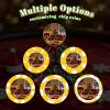 12 Grams Perfessional Customized Clay Poker Chips 30-500 PCS Personalized Casino Chips with Logo & Design 40MM Custom Casino Chips for Christmas Wedding Gifts (C, Yellow) view 3