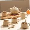 15Pcs/Set Kids Tea Party Set Safe Silicone Heat Proof Pretend Play Toys Include Teapot/Coasters/Teacups/Spoons Shockproof Play Tea for Girls Boys view 4