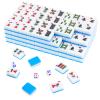 BeautyChen American Mahjong Tile Set, 166 Pcs 1.2" Mahjong Tiles with 3 Dices 1 Instruction, Mahjong Game Set for Adult Family & Friends Gatherings, Mahjong Lovers, Beginners (Blue) view 1
