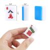 BeautyChen American Mahjong Tile Set, 166 Pcs 1.2" Mahjong Tiles with 3 Dices 1 Instruction, Mahjong Game Set for Adult Family & Friends Gatherings, Mahjong Lovers, Beginners (Blue) view 2