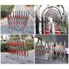 OREKPOT Folding Security Gate, Stainless Steel Accordion Security Fence, Flexible Expanding Rolling Barricade, Garage Parking Mobile Scissor Door with CastersSilver 3.6x26.2in/1.1x8m view 2