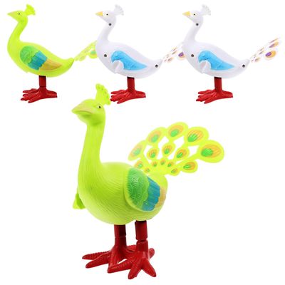 ifundom 4pcs Peacock Wind-up for Cute Cartoon Animal Clockwork Playthings Promote Hand-Eye Coordination Entertainment