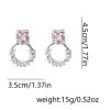 4.5 * 3.5cm Bohemian Geometric Pearl Earrings For Women,blue,4.5 * 3.5cm view 3