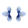 8.1 * 5.5cm Bohemian Enamel Petal Flower Earrings,blue,8.1 * 5.5cm view 1