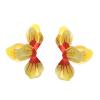 8.1 * 5.5cm Bohemian Enamel Petal Flower Earrings,blue,8.1 * 5.5cm view 4