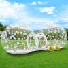 10FT Inflatable Bubble House Dome for Kids, Clear PVC Inflatable Bubble House Tent with Tunnel, Bubble Balloon House with Air Blower, 600W Air Pump for Party (Clear, 20.5FT) view 1