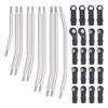 10Pcs Stainless Steel Links Rod Set with Ball End 313mm 324mm Wheelbase Compatible with RC Car Parts 1 10 Scale Models(313mm) view 1