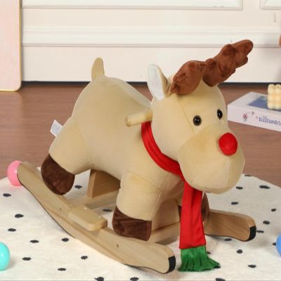 Christmas Moose Lullaby, Soft Plush Rocking Chair