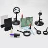 7-Piece Physics Optics Kit with Convex/Concave Lenses, Prism & Small Hole Imaging - Includes Plane Mirror, Light Source & Retort Stand view 1