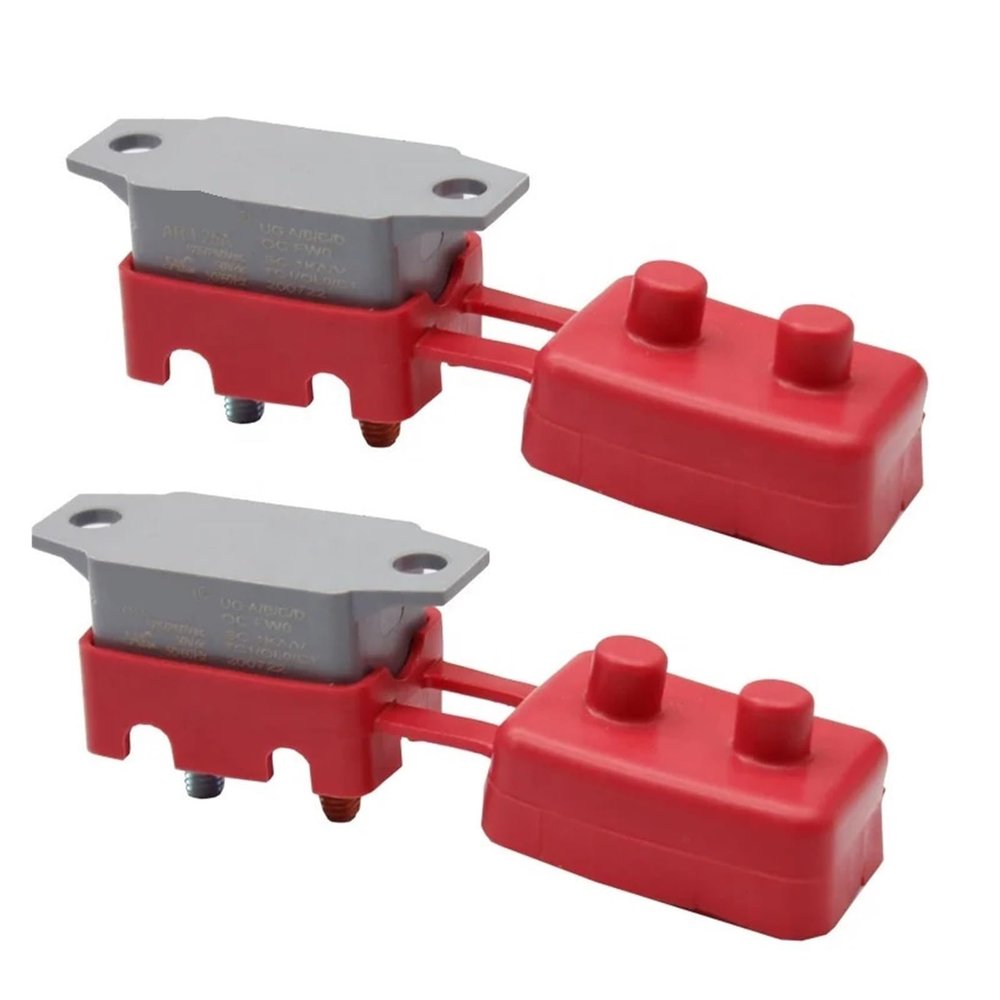 FXPCGZISH 2PCS AR-20A DC 12V 24V Automatic Reset Circuit Breaker with Cover Stud Bolt