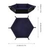 Abaodam Foldable PU Dice Tray with Velvet Lining Portable Dice Holder and Storage Box for Tabletop Games Party Supply Organizer and Elegant Blue Foldable Tray view 2