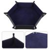 Abaodam Foldable PU Dice Tray with Velvet Lining Portable Dice Holder and Storage Box for Tabletop Games Party Supply Organizer and Elegant Blue Foldable Tray view 4