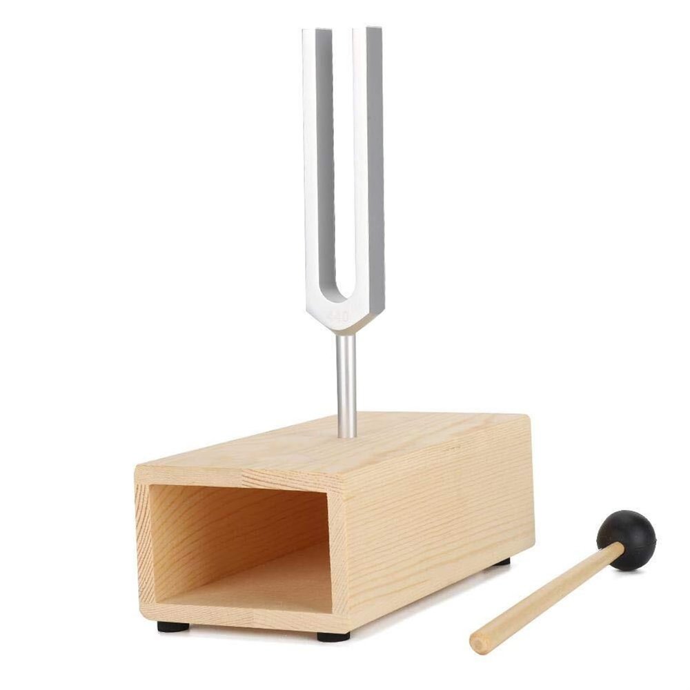 440Hz Aluminum Alloy Resonance Tuning Fork - Physics Acoustic Experiment Kit with Box & Mallet Demonstrates Sound Wave Propagation & Frequency Analysis