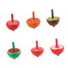 Uonlytech 6pcs Wooden Spinning Tops Creative Gyro Plaything for Boys and Fun Educational Traditional Manual Spin (6 Pack) view 1