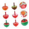 Uonlytech 6pcs Wooden Spinning Tops Creative Gyro Plaything for Boys and Fun Educational Traditional Manual Spin (6 Pack) view 2