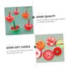 Uonlytech 6pcs Wooden Spinning Tops Creative Gyro Plaything for Boys and Fun Educational Traditional Manual Spin (6 Pack) view 3