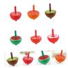 Uonlytech 6pcs Wooden Spinning Tops Creative Gyro Plaything for Boys and Fun Educational Traditional Manual Spin (6 Pack) view 4