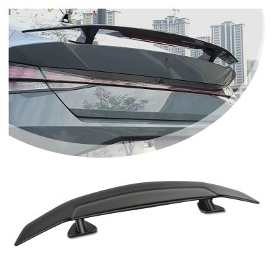47" GT Style Carbon Fiber Black Look Universal Use Rear Trunk Lid Car Spoiler Wings Compatible for Mostly Sedan Coupe Vehicles(Black)